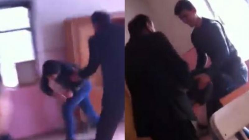 Məktəbdə BİABIRÇILIQ: Müəllimin şagirdi döydüyü anlar kamerada - VİDEO (TƏFƏRRÜAT)