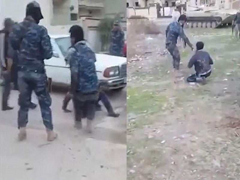 Şok kadrlar: İŞİD terrorçularına divan tutuldu - VİDEO