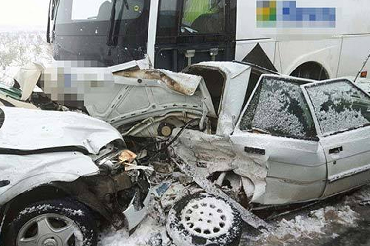 Türkiyədə dəhşətli qəza — 30 maşın toqquşdu, 33 yaralı + FOTOLAR