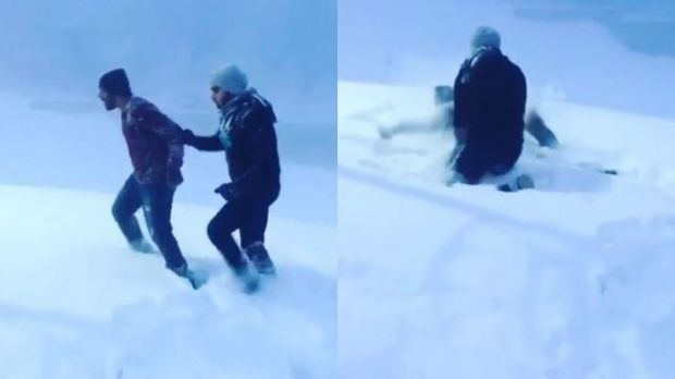 Ərəblərin Azərbaycanda qar əyləncəsi – FOTO + VİDEO