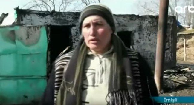 İmişlidə DƏHŞƏT! Oğlu ilə tək yaşayan qadının evini yandırıb kül etdilər - VİDEO