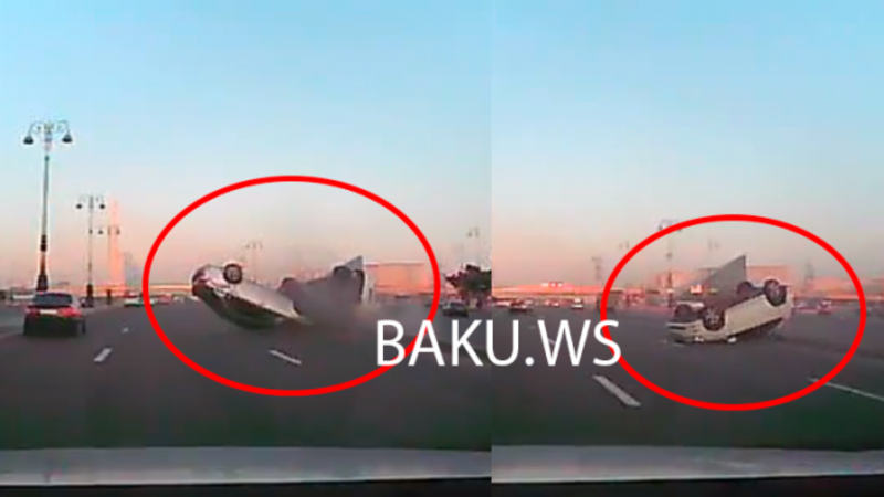 Bakıda iki maşının aşdığı dəhşətli QƏZA - VİDEO