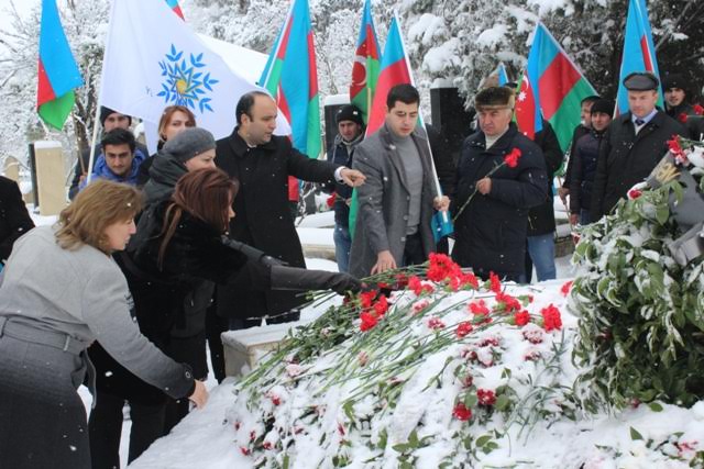 Nəsimi rayon ictimaiyyəti Qusarda Milli Qəhrəman Çingiz Qurbanovun xatirəsini anıblar