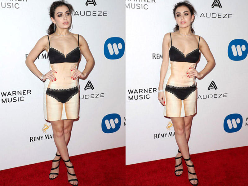 Elə libas geyindi, baxanlar elə bildilər tədbirə çılpaq gəlib - FOTOLAR