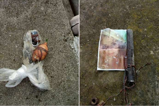 Azərbaycanda qəbiristanlığa iynələr batırılmış əşya atdılar - FOTOLAR