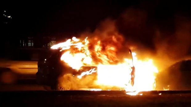 Ağdamda minik avtomobili yanaraq kül olub – VİDEO