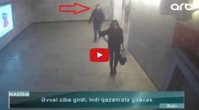 Bakı metrosunda cinayət: Pulla dolu çantanı oğurlayan şəxs kameraya düşdü - VİDEO