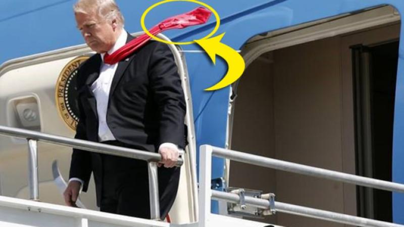 Trampın qalstukundakı SİRR ORTAYA ÇIXDI - FOTO