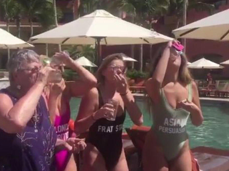 Nəvəsi yaşda qızlarla içən nənə internetdə məşhurlaşdı - VİDEO