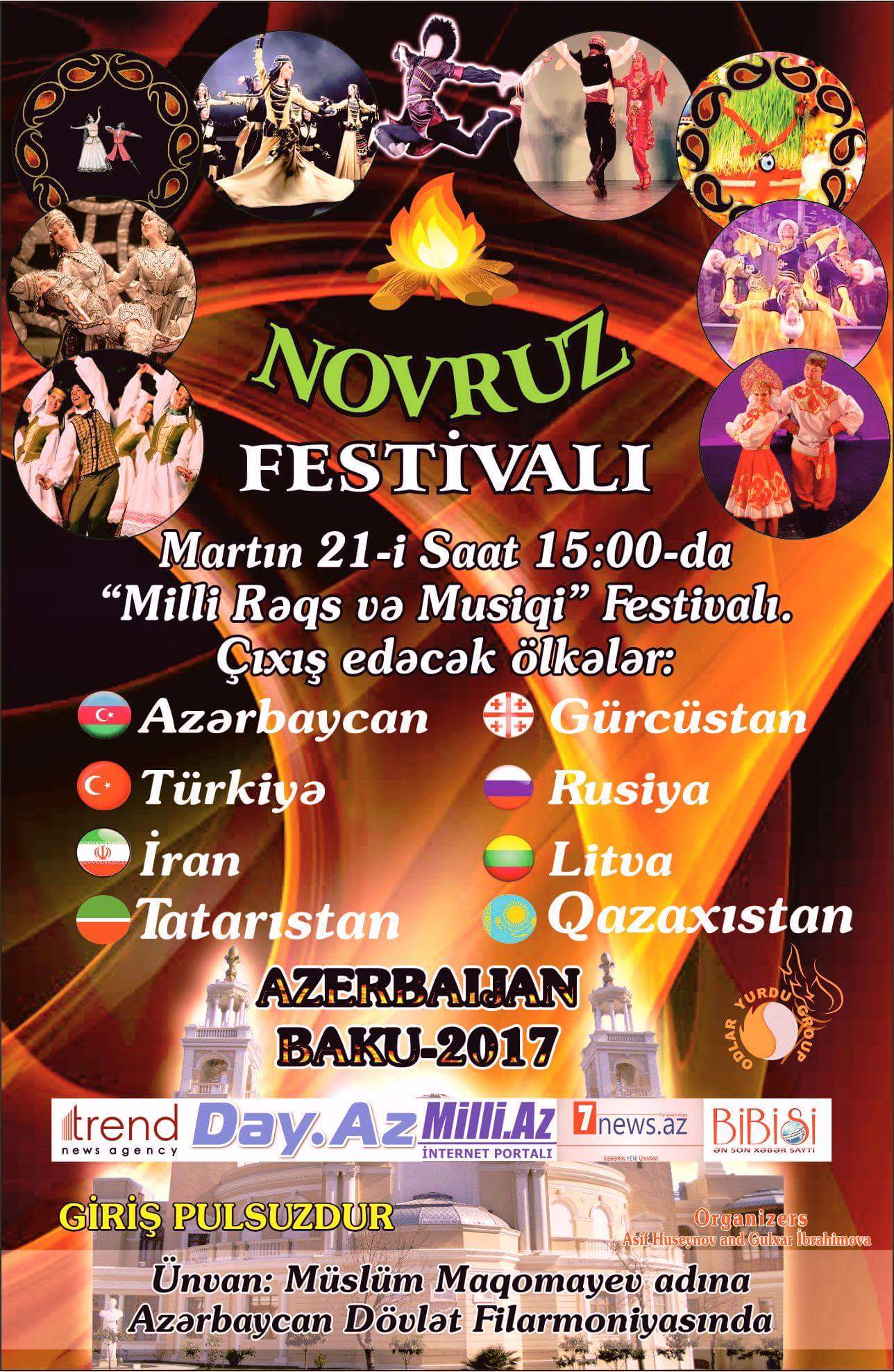 Bakıda  beynəlxalq “Milli rəqs və musiqi”  festivalı keçiriləcək - GİRİŞ ÖDƏNİŞSİZDİR