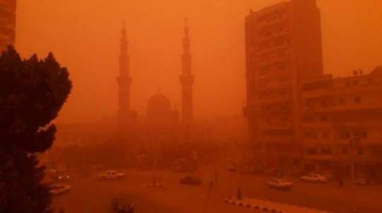 Yaxın Şərqdə qum fırtınasının maraqlı kadrları...- Foto - Video