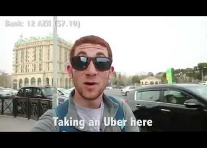 Amerikalı məşhur blogger Bakıda 10 dollarla görün necə istirahət elədi - VİDEO