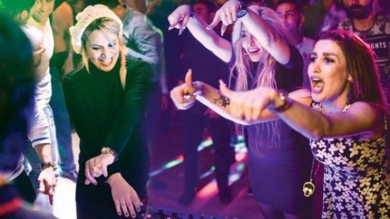 İranlı qızların bayram günlərində gecə klubu əyləncələri - VİDEO