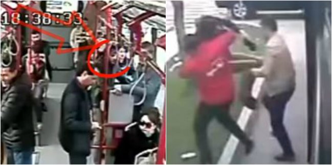 Bakıda avtobusda QORXULU ANLAR: Gənc oğlanın ürəyi getdi, yıxıldı və... - VİDEO