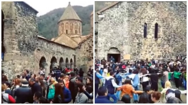 Ermənilər Qarabağda yallı gedib bayram keçirdilər -VİDEO