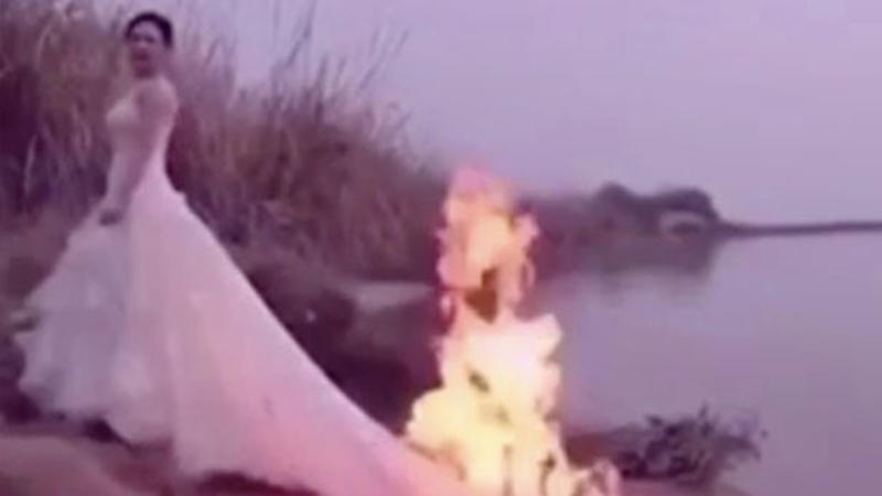 Paytaxtda qız öz toyunda od tutub yandı - VİDEO