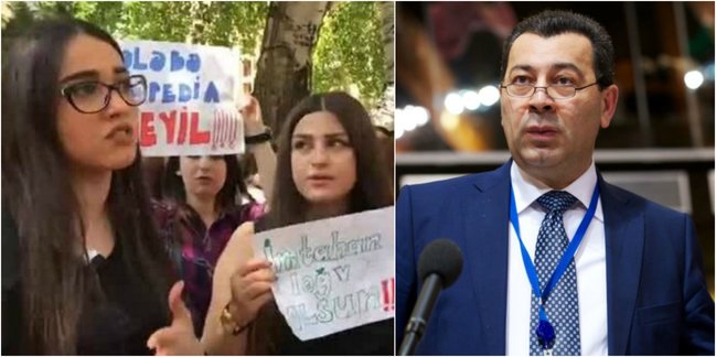 Rektor tələbələri yenə ALDATDI - Aksiya keçirilən universitetdə VƏZİYYƏT GƏRGİNDİR - VİDEO