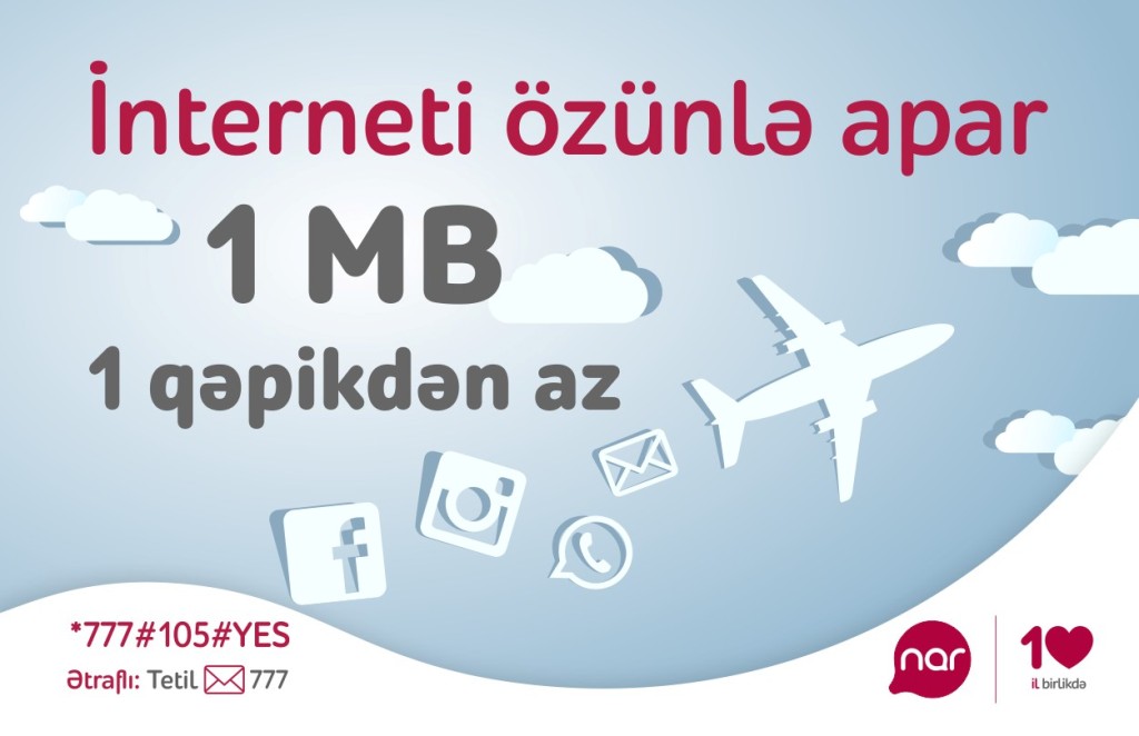 “Nar” rominqdə olanlar üçün əlverişli “Tətil” paketlərini təqdim etdi