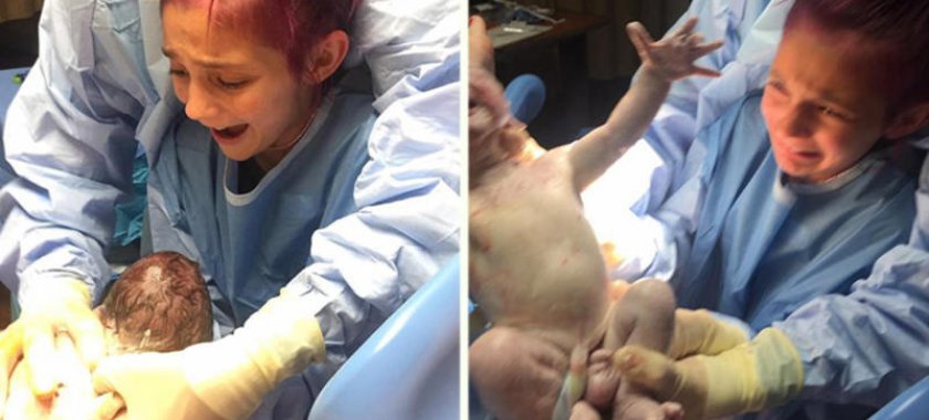 ANA 12 YAŞLI QIZININ QUCAĞINA DOĞDU - FOTOLAR