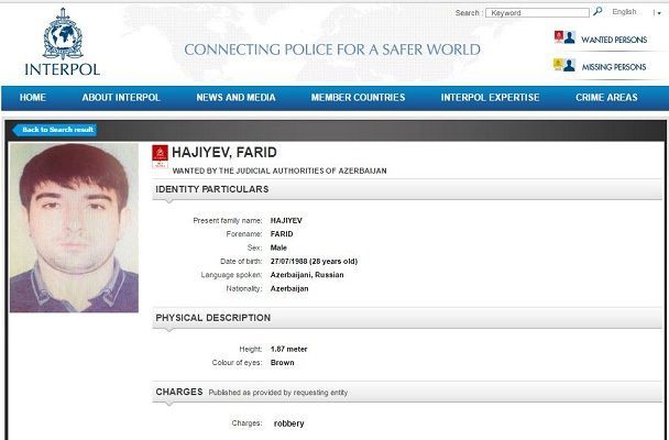 “İNTERPOL” AZƏRBAYCANLI SOYĞUNÇUNU AXTARIR – FOTO