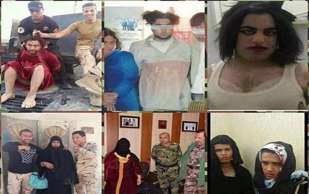 Terrorçular qadın geyimində qaçmağa çalışır - Fotolar