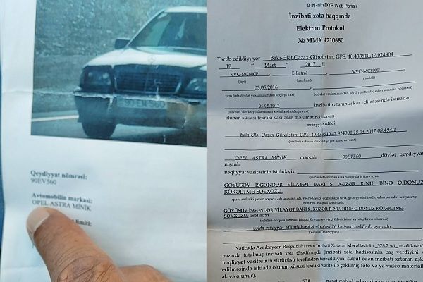 Növbəti protokol müəmması: Şəkildə “Mercedes”, cərimə olunan “OPEL” – FOTO