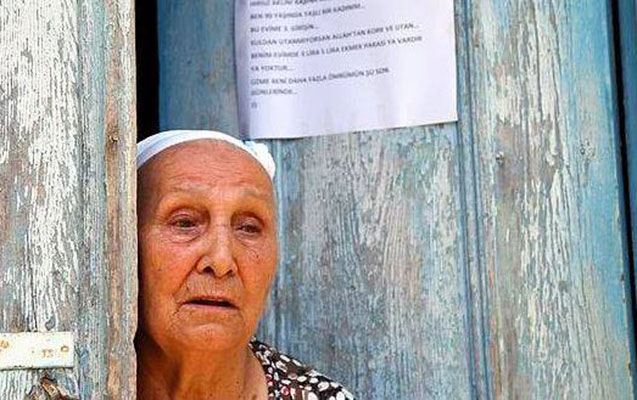 87 yaşlı qadından oğruya mesaj