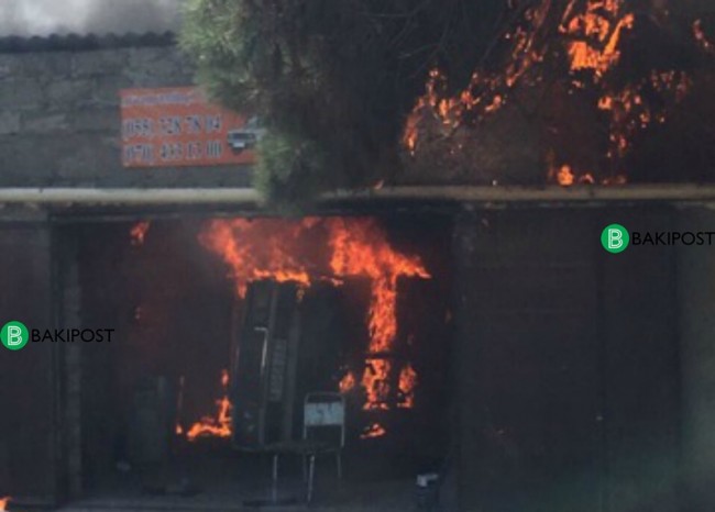 Bakıda güclü yanğın başlayıb - Onlarla ev təhlükədə/ FOTO