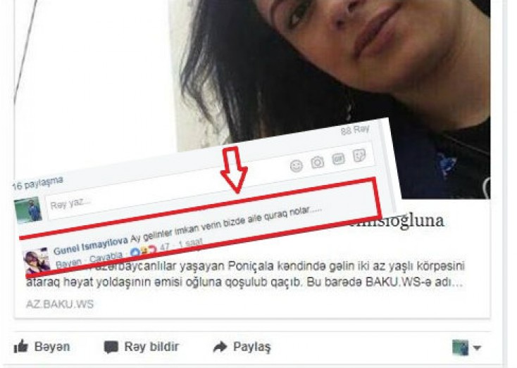 Azərbaycanlı qız bu şərhi ilə 