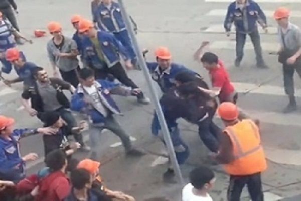 Moskvada erməni miqrantlarla kütləvi dava olub, yaralılar var