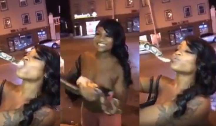 Qız ilanı diri-diri yedi - İnanılmaz görüntülər...VİDEO (+18)