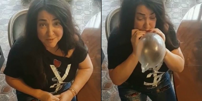 Bakıdan qayıdan müğənni sevincini biabırçı şəkildə qeyd etdi - VİDEO