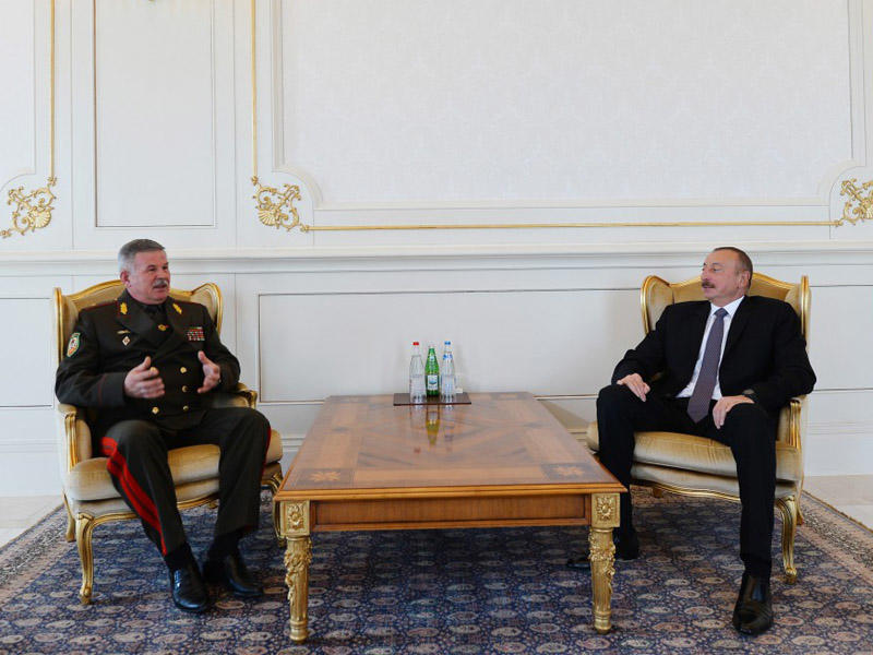 Prezident İlham Əliyev Belarus Dövlət Sərhəd Komitəsinin sədrini qəbul edib - FOTO