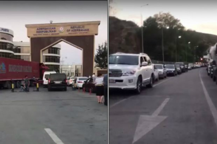 Gürcüstan sərhədində böyük tıxac — “Bizə zülm edirlər” – VİDEO