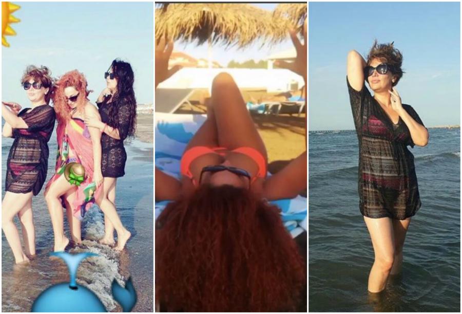 Zemfira, Günel və Ülviranın çimərlik fotoları