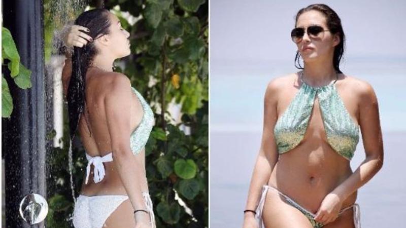 Məşhur aparıcı parıltılı bikinisi ilə diqqət çəkdi - FOTOLAR