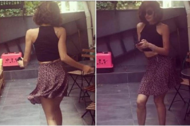 Azərbaycanlı aktrisadan küçədə çılğın rəqs - VİDEO