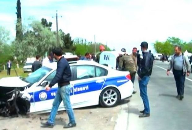Bakıda DYP-yə məxsus avtomobil qəza törətdi