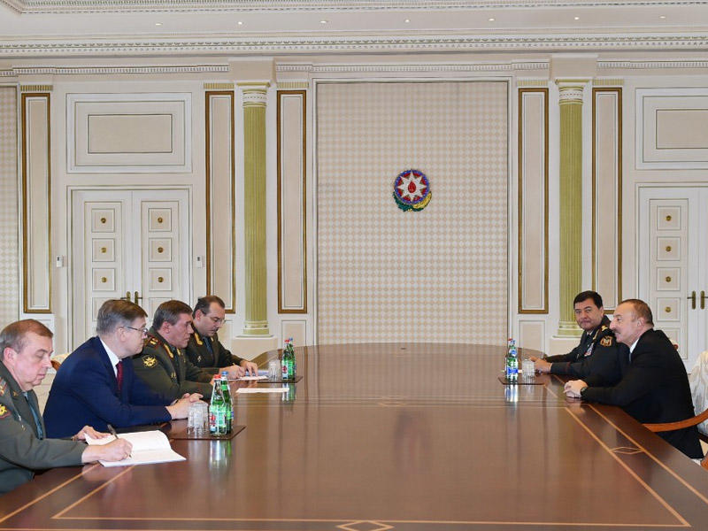 İlham Əliyev Rusiya Silahlı Qüvvələrinin Baş Qərargah rəisini qəbul edib — YENİLƏNİB