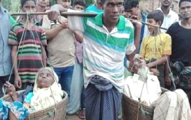 Ata və anasını 7 gün səbətdə daşıyaraq xilas edib - Foto