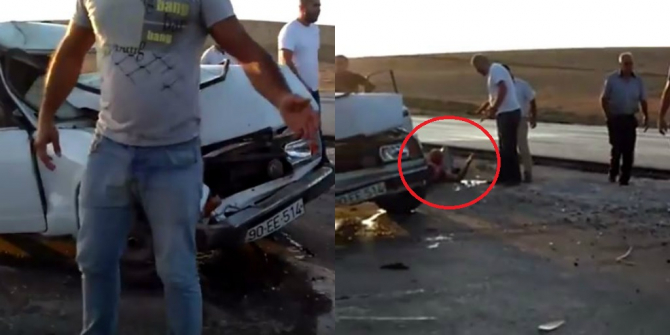 Bakı-Şamaxı yolunda dəhşətli qəza – sürücü qanlar içində qaldı – VİDEO