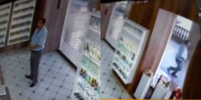 Bakıda müştəri eynək satılan dükandan telefon oğurladı - ANBAAN OĞURLUQ (VİDEO)