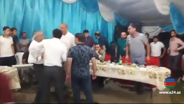 Masallıda toyda Rəşad Dağlı ilə Nicat arasında olan davanın görüntüləri yayıldı - VİDEO