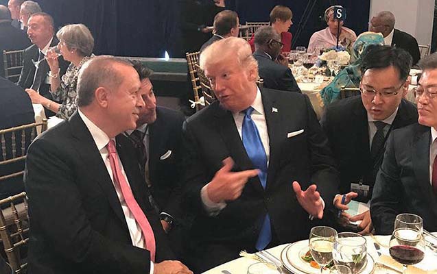 Ərdoğanla Tramp naharda söhbətləşdilər