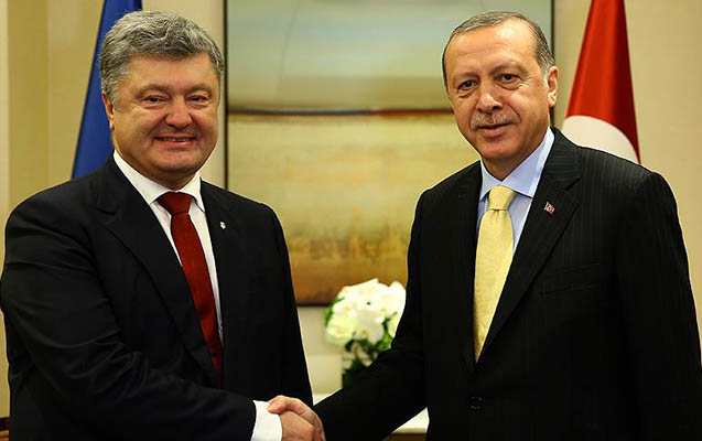 Ərdoğan Poroşenko ilə görüşüb