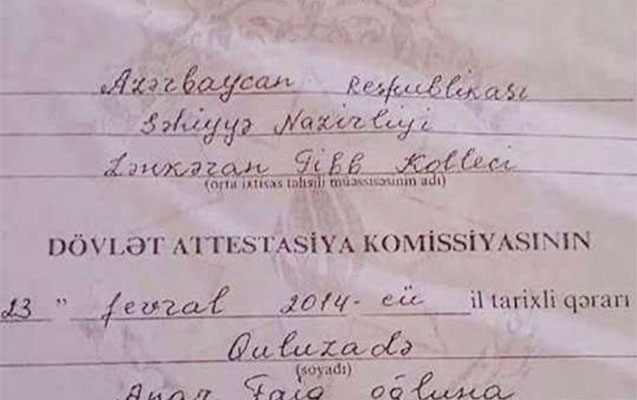 Oğlana “tibb bacısı” diplomu verilib - Video