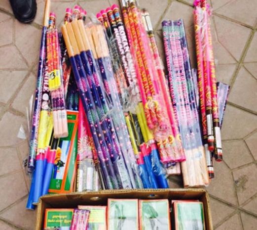 Avtomobildən pirotexniki vasitə aşkar edildi