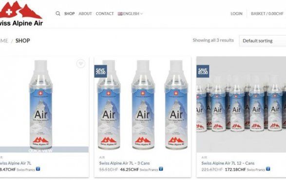 İsveçrədə hava satılır