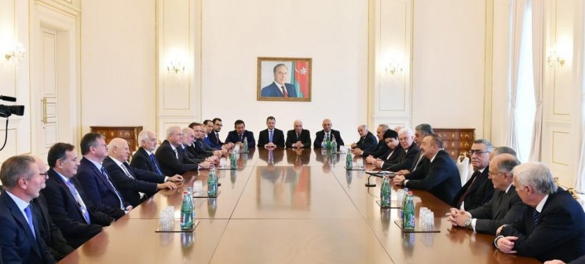 Prezident İlham Əliyev Avropa Olimpiya Komitəsi və beynəlxalq idman təşkilatlarının rəhbərlərini qəbul edib (FOTO)