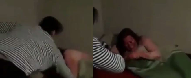 Ər yataqda arvadını başqası ilə tutdu və belə cəzalandırdı - VİDEO